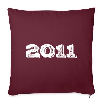 Cadeau d’anniversaire 2011 - 2011 - Housse de coussin décorative 45 x 45 cm - bordeaux - Devant