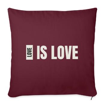 love is love - Sofakissenbezug 45 x 45 cm - Burgunderrot - Vorne