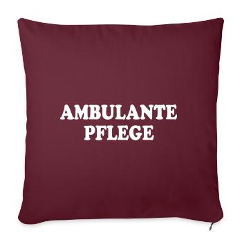 ambulante pflege - Sofakissenbezug 45 x 45 cm - Burgunderrot - Vorne