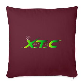XTEC Pulse Neon Tech Logo - Sofakissenbezug 45 x 45 cm - Burgunderrot - Vorne