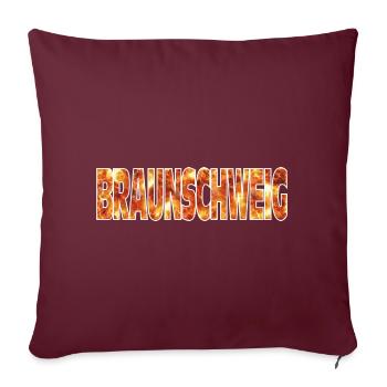 Braunschweig - Housse de coussin décorative 45 x 45 cm - bordeaux - Devant