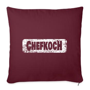 Chefkoch - Sofakissenbezug 45 x 45 cm - Burgunderrot - Vorne