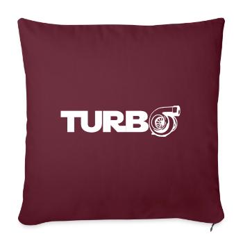 Turbolader - Tuning - Sofakissenbezug 45 x 45 cm - Burgunderrot - Vorne