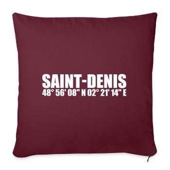 Saint-Denis - Housse de coussin décorative 45 x 45 cm - bordeaux - Devant