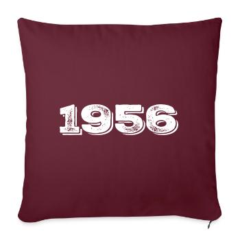 Cadeau d’anniversaire 1956 - 1956 - Housse de coussin décorative 45 x 45 cm - bordeaux - Devant