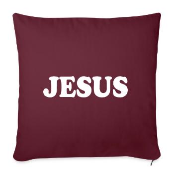 Jesus - Housse de coussin décorative 45 x 45 cm - bordeaux - Devant