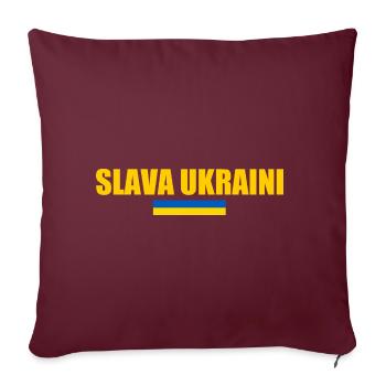 Slava ukraini - Sofakissenbezug 45 x 45 cm - Burgunderrot - Vorne