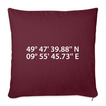 Coordonnées de Würzburg - Housse de coussin décorative 45 x 45 cm - bordeaux - Devant