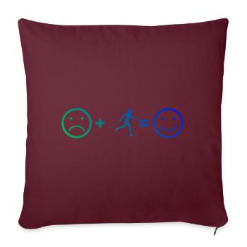 Marcheur nordique féminin Marche nordique hommes Marche nordique masculine - Housse de coussin décorative 45 x 45 cm - bordeaux - Devant