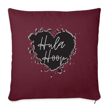 Hula Herz Hoop - Sofakissenbezug 45 x 45 cm - Burgunderrot - Vorne