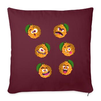 Bigarade - Housse de coussin décorative 45 x 45 cm - bordeaux - Devant