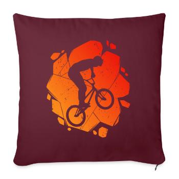 BMX Vélo Freestyle Vélo BMX Rider - Housse de coussin décorative 45 x 45 cm - bordeaux - Devant