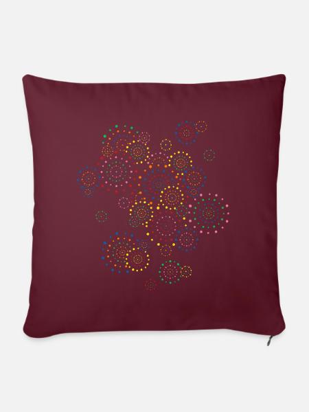 Fireworks - Sofa pillowcase 17,3'' x 17,3'' (45 x 45 cm) - burgundy