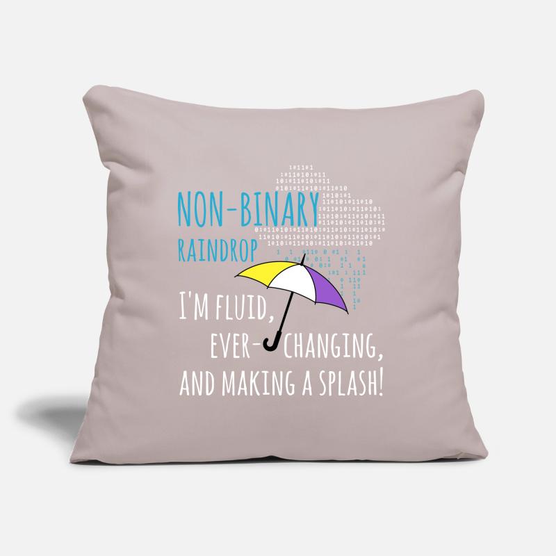 Non-binary raindrops non-binary PRIDE LGBT Sofa pillowcase 17,3'' x 17,3'' (45 x 45 cm)
