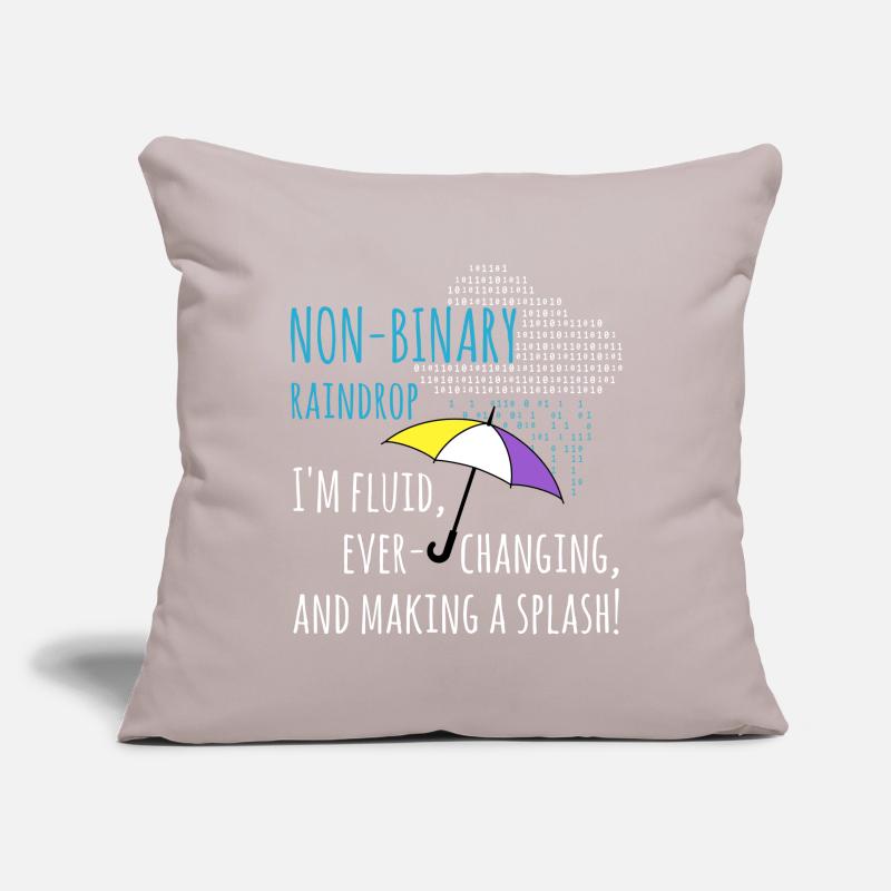 Non-binary raindrops non-binary PRIDE LGBT Sofa pillowcase 17,3'' x 17,3'' (45 x 45 cm)