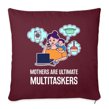 Conception multitâche pour la fête des mères - Housse de coussin décorative 45 x 45 cm - bordeaux - Devant