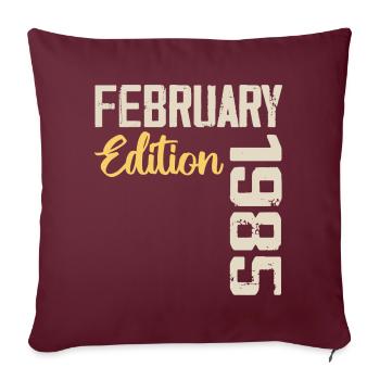 Février 1976 Anniversaire Février 1976 Rétro - Housse de coussin décorative 45 x 45 cm - bordeaux - Devant