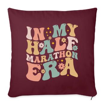 Marathon Running - In My Half Marathon Era - Housse de coussin décorative 45 x 45 cm - bordeaux - Devant