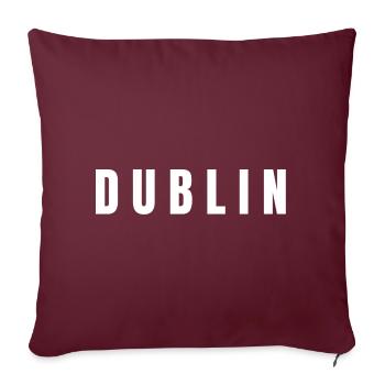 D U B L I N - Dublin City - Housse de coussin décorative 45 x 45 cm - bordeaux - Devant