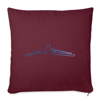 Aviron Aviron Hommes Rameurs Femmes - Housse de coussin décorative 45 x 45 cm - bordeaux - Devant