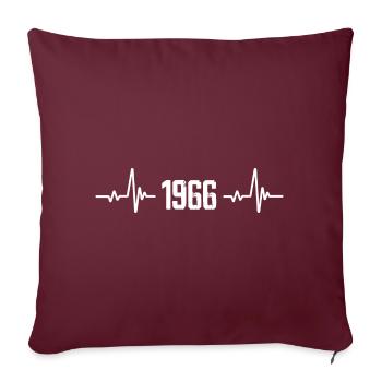1966 - millésime 1966 - millésime 1966 - Housse de coussin décorative 45 x 45 cm - bordeaux - Devant