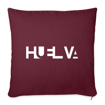 HUELVA – Andalousie – Espagne - Housse de coussin décorative 45 x 45 cm - bordeaux - Devant
