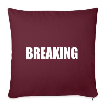 breaking - Sofakissenbezug 45 x 45 cm - Burgunderrot - Vorne