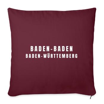 Baden-Baden Baden-Württemberg - Sofakissenbezug 45 x 45 cm - Burgunderrot - Vorne