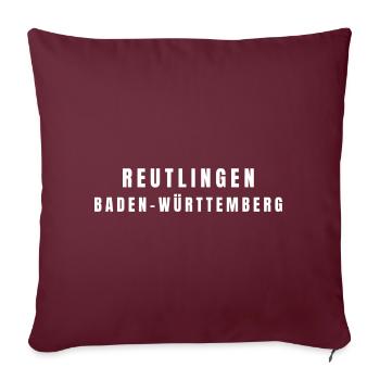 Reutlingen, Bade-Wurtemberg - Housse de coussin décorative 45 x 45 cm - bordeaux - Devant