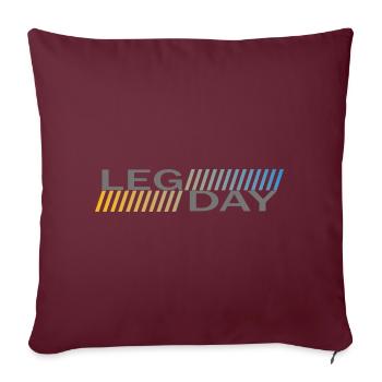 Routine d’entraînement d’entraînement physique pour les jambes - Housse de coussin décorative 45 x 45 cm - bordeaux - Devant