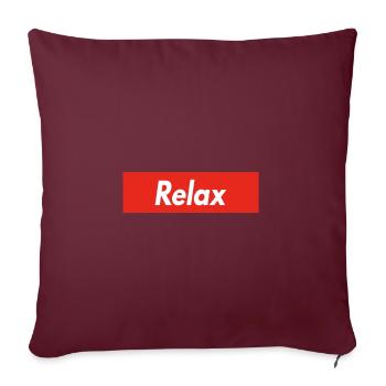 Relax - Sofakissenbezug 45 x 45 cm - Burgunderrot - Vorne
