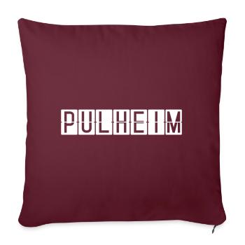 Panneau de l’aéroport de Pulheim - Housse de coussin décorative 45 x 45 cm - bordeaux - Devant