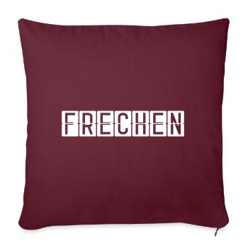 Frechen Flughafentafel - Sofakissenbezug 45 x 45 cm - Burgunderrot - Vorne