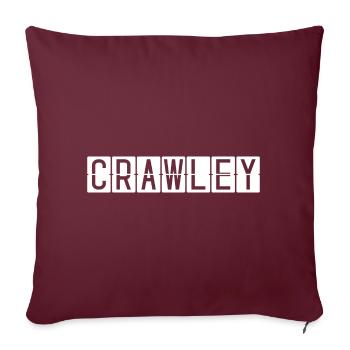 Panneau de l’aéroport de Crawley - Housse de coussin décorative 45 x 45 cm - bordeaux - Devant