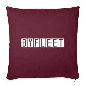 Carte de l’aéroport de Byfleet - Housse de coussin décorative 45 x 45 cm - bordeaux - Devant