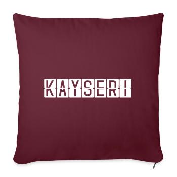 Panneau de l’aéroport de Kayseri - Housse de coussin décorative 45 x 45 cm - bordeaux - Devant