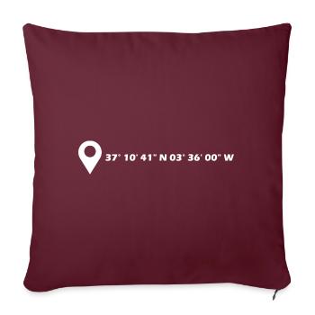 Coordonnées de Grenade - Housse de coussin décorative 45 x 45 cm - bordeaux - Devant