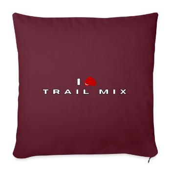 Je déteste Trail Mix - Housse de coussin décorative 45 x 45 cm - bordeaux - Devant