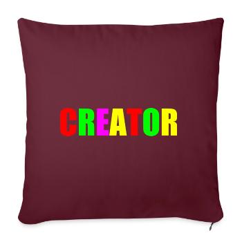 Creator - Housse de coussin décorative 45 x 45 cm - bordeaux - Devant