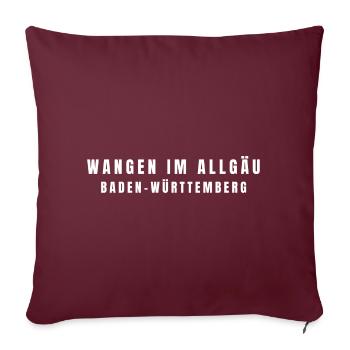 Wangen im Allgäu Baden-Württemberg - Sofakissenbezug 45 x 45 cm - Burgunderrot - Vorne