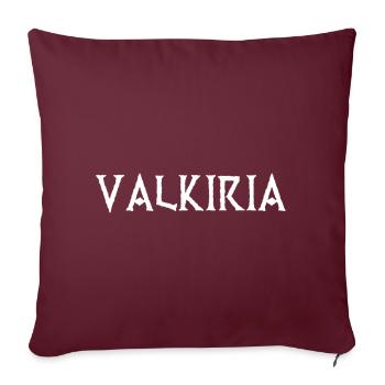 Valkyrie – Force du guerrier nordique et mythique - Housse de coussin décorative 45 x 45 cm - bordeaux - Devant