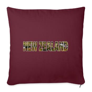 Nouvelle-Zélande - Housse de coussin décorative 45 x 45 cm - bordeaux - Devant
