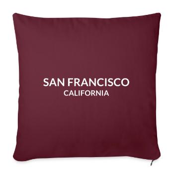 San Francisco California USA - Sofakissenbezug 45 x 45 cm - Burgunderrot - Vorne