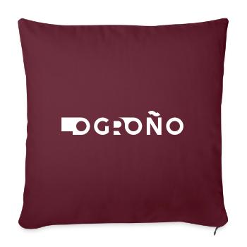 LOGROÑO – La Rioja – Espagne - Housse de coussin décorative 45 x 45 cm - bordeaux - Devant