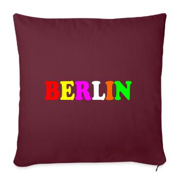 Berlin - Sofakissenbezug 45 x 45 cm - Burgunderrot - Vorne