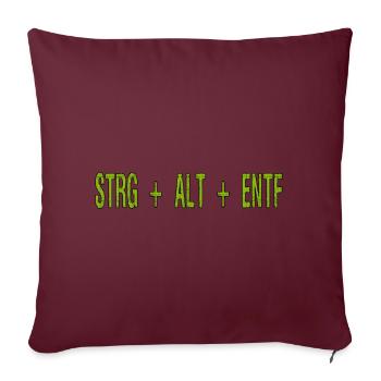 CTRL ALT DEL - Raccourci clavier Program Crash - Housse de coussin décorative 45 x 45 cm - bordeaux - Devant