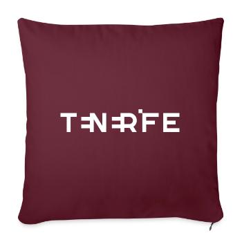 TENERIFE (Tenerife) – Îles Canaries – Espagne - Housse de coussin décorative 45 x 45 cm - bordeaux - Devant