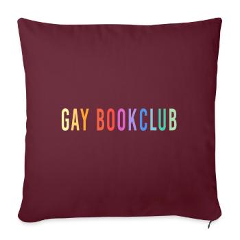 GAY BOOKCLUB - Sofakissenbezug 45 x 45 cm - Burgunderrot - Vorne
