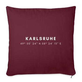 Coordonnées de Karlsruhe - Housse de coussin décorative 45 x 45 cm - bordeaux - Devant