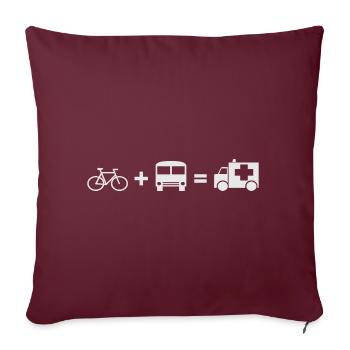 Icon accident with the bike - Sofa pillowcase 17,3'' x 17,3'' (45 x 45 cm) - burgundy - Front